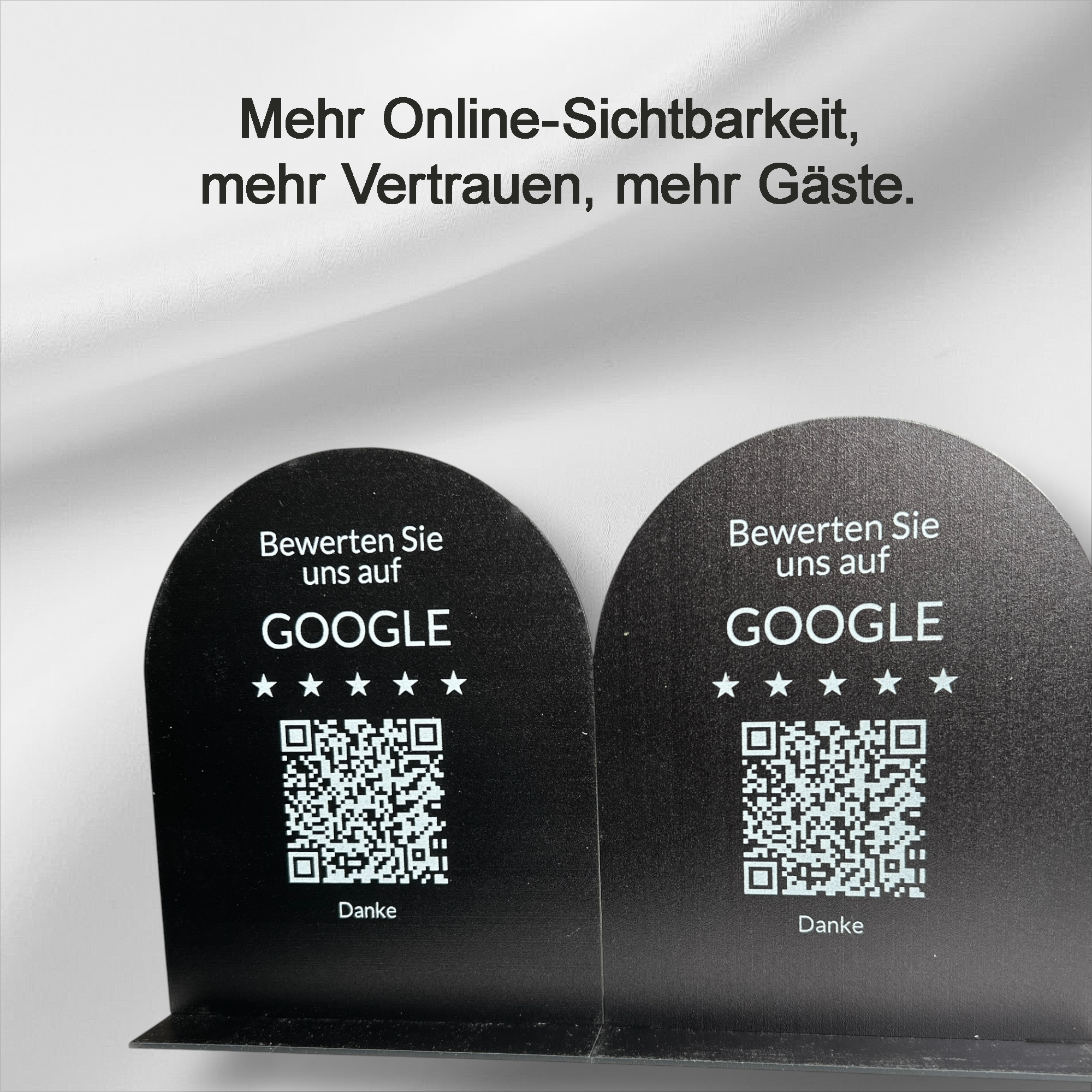 Tischaufsteller Gastronomie | QR Code Bewertung | Google Rezension sammeln | Restaurant Café Bar Gäste Feedback