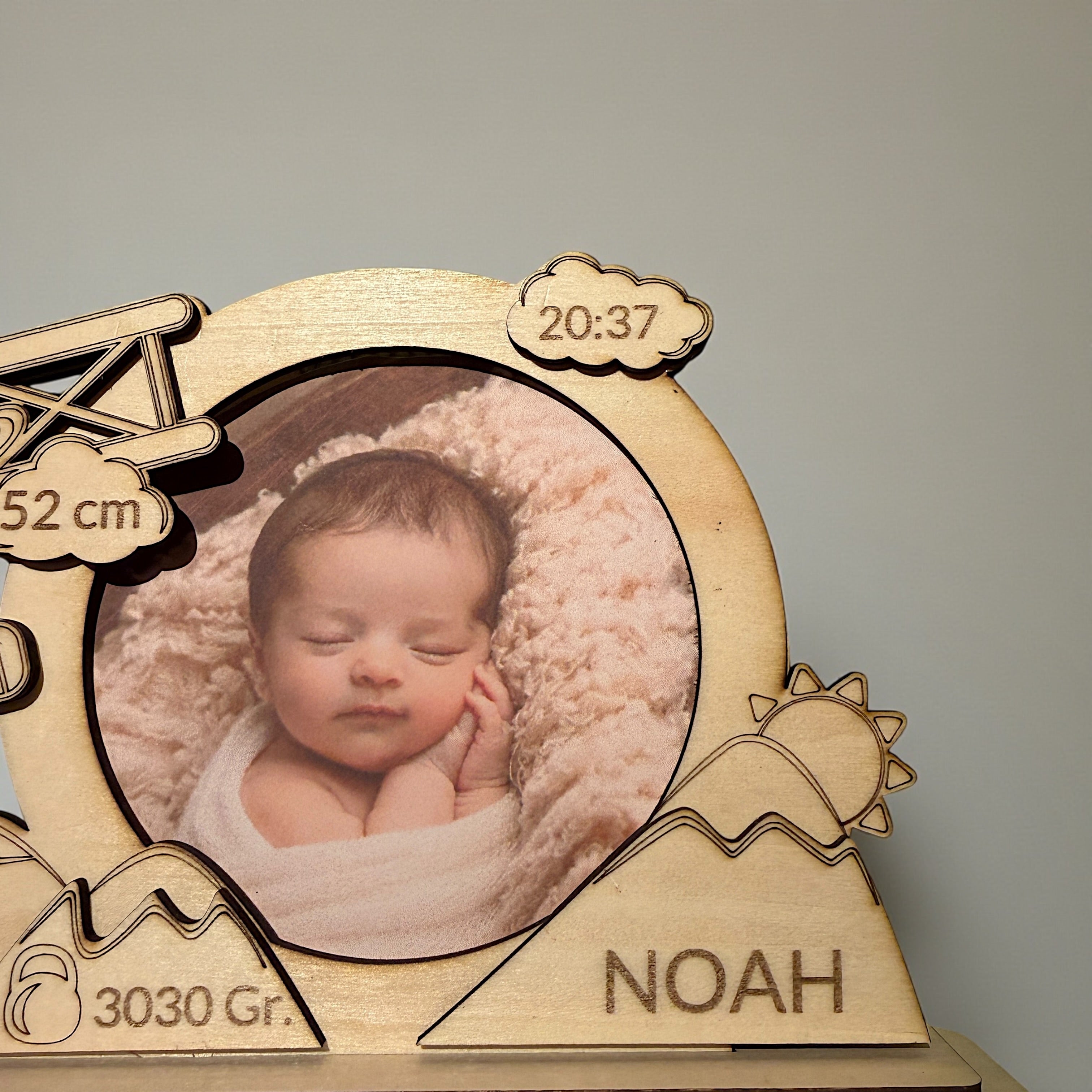Bilderrahmen für Babys, Neugeborene, Geschenk mit Personalisierung nach Wunsch, Fotorahmen für Kinder