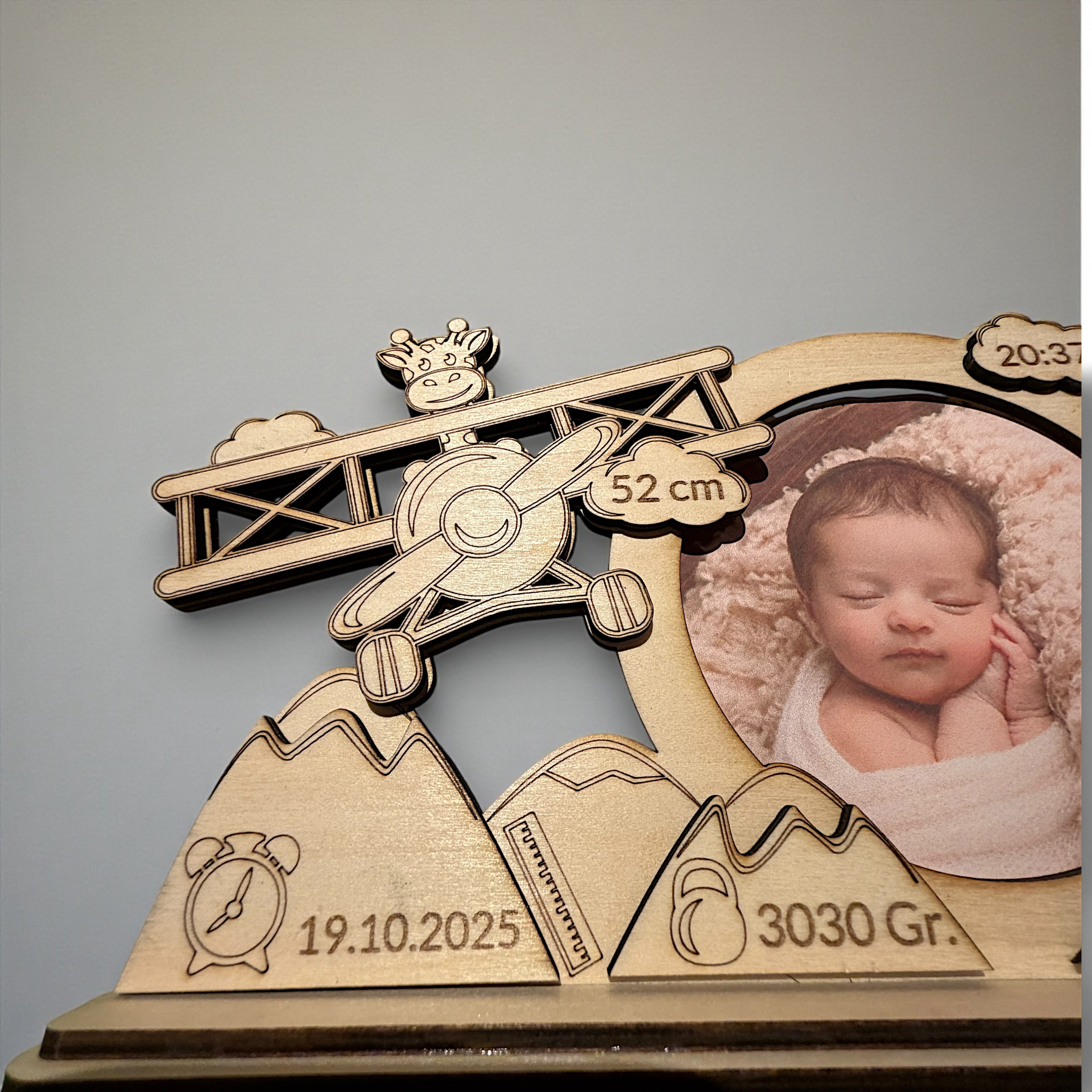 Bilderrahmen für Babys, Neugeborene, Geschenk mit Personalisierung nach Wunsch, Fotorahmen für Kinder