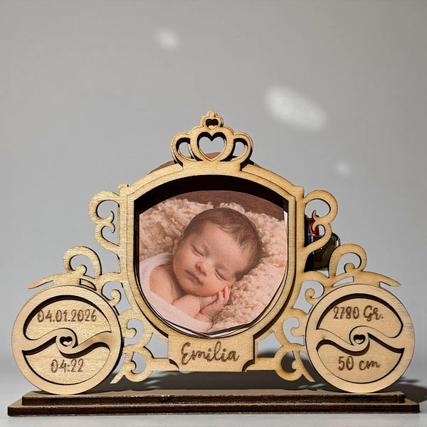 Baby Bildrahmen, Geschenk mit Personalisierung nach Wunsch, Fotorahmen für neuen Prinzen oder Prinzessin.