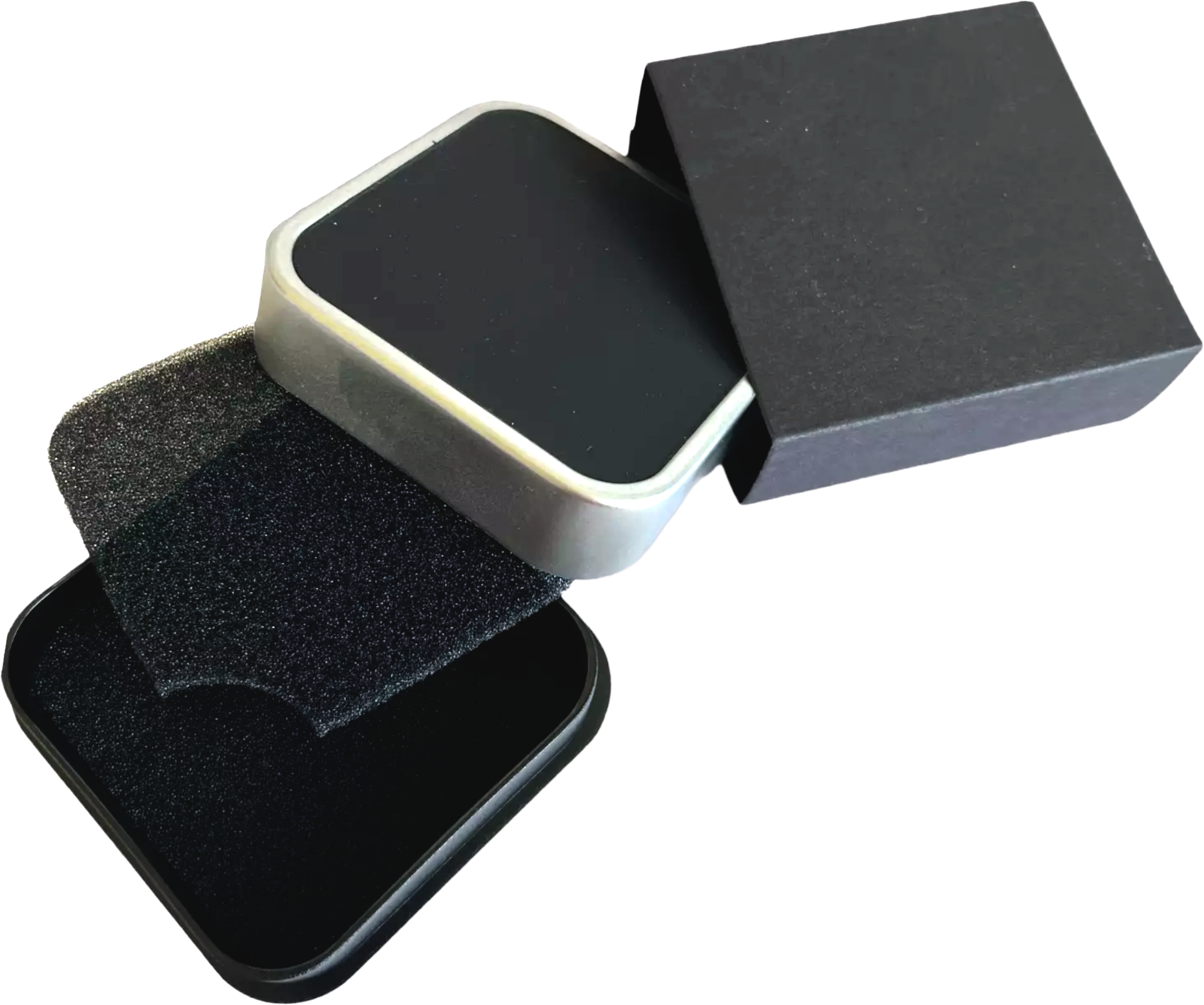 Geschenkbox mit Personalisierung | Schwarz-Silber