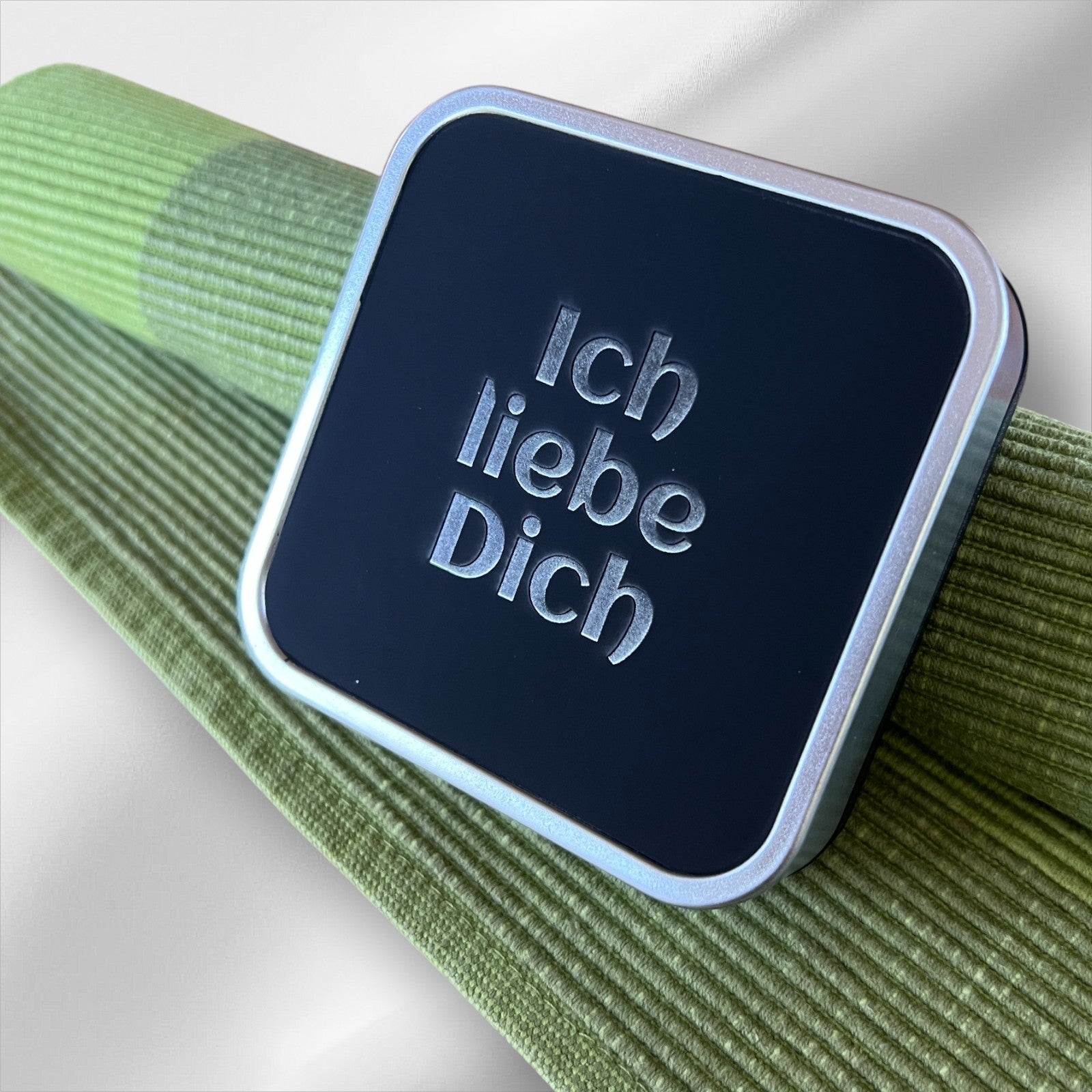 Geschenkbox mit Personalisierung | Schwarz-Silber