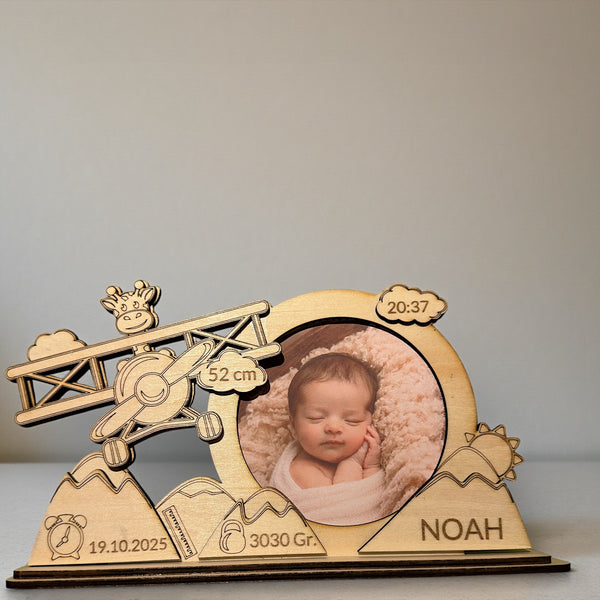 Bilderrahmen für Babys, Neugeborene, Geschenk mit Personalisierung nach Wunsch, Fotorahmen für Kinder