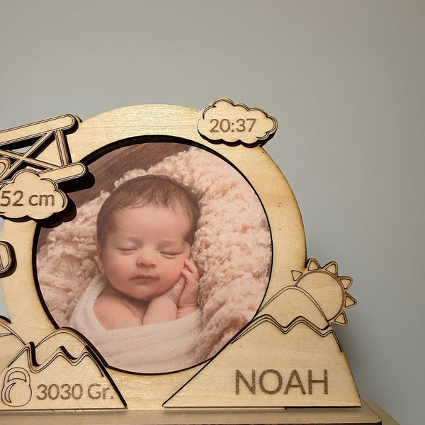 Bilderrahmen für Babys, Neugeborene, Geschenk mit Personalisierung nach Wunsch, Fotorahmen für Kinder