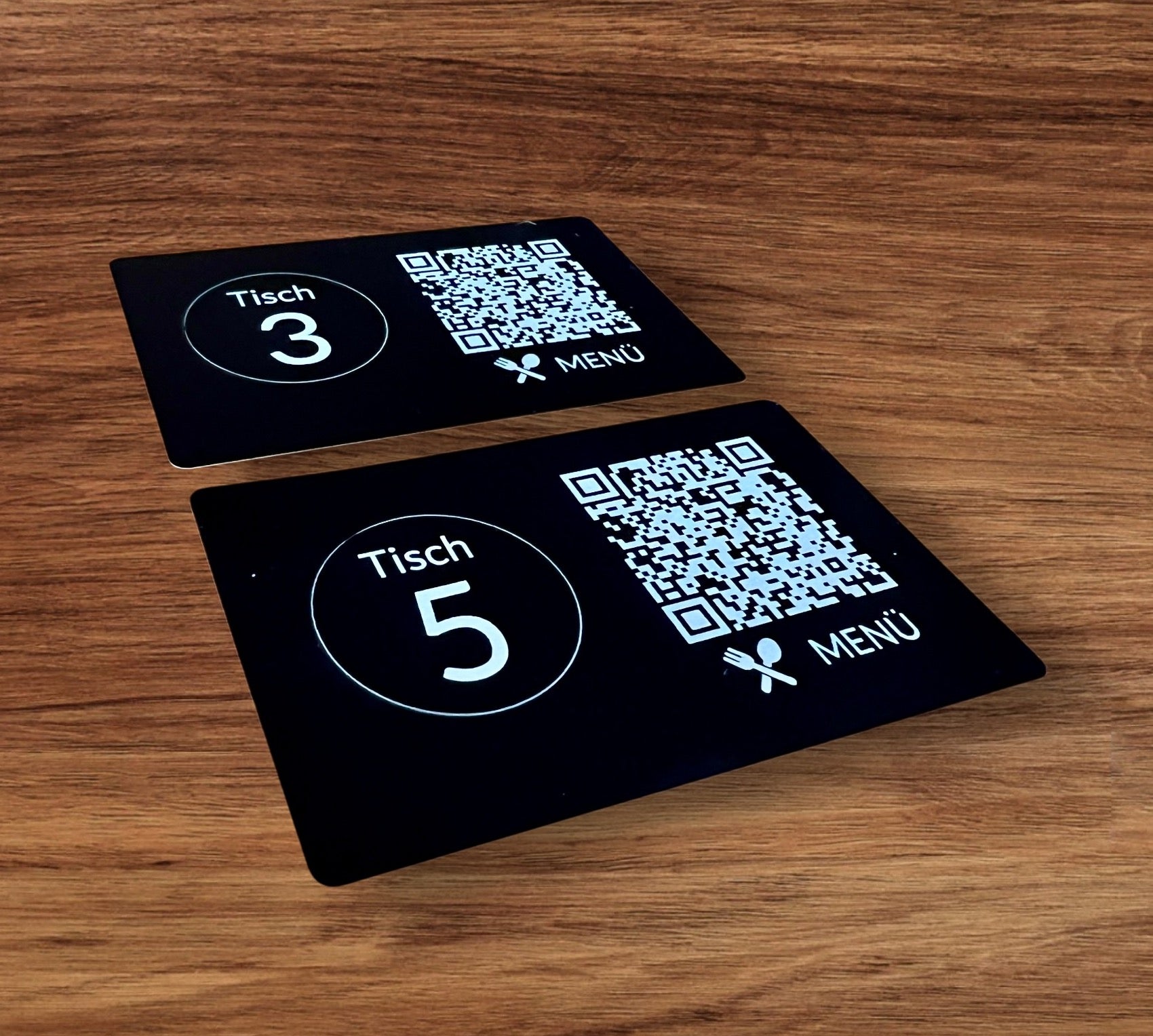 Tisch QR Code – Online Menü & Tischnummer – personalisiert und graviert - Gastronomie